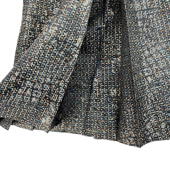 COTÉLAC CONFETTI DOT TIE SILK BOX PLEAT MINI SKIRT - Picture 6 of 16